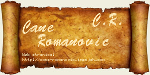 Cane Romanović vizit kartica